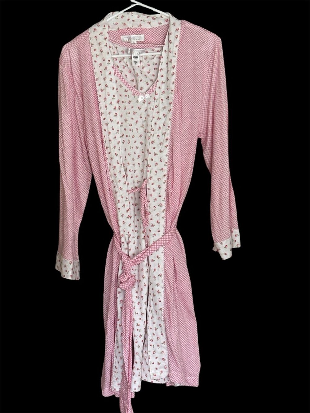 Carole Hochman Gown and Robe Set Small NWT Pink